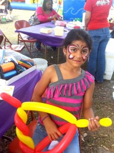 Balloons, face painting